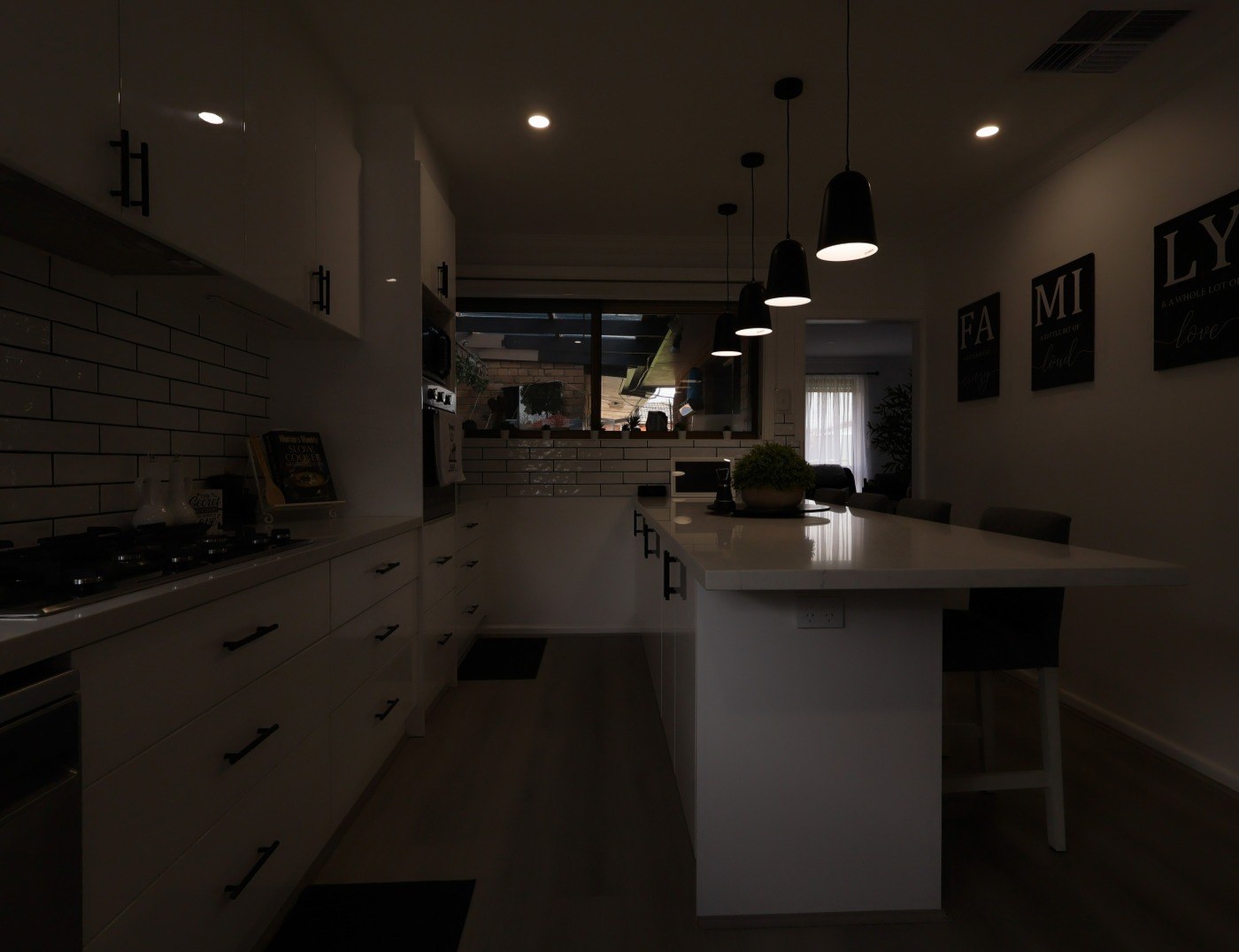 Unedited raw capture of a Melbourne family home kitchen